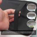 Handicap Placard Holder for Car, Disabled Parking Permit Sign Protector for Car Visor Auto Card Clip with Pen Holder, Note Paper Card Slot, Elastic Strap (2, Black)