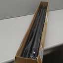 Chrome Wire Shelving Posts Commercial Heavy Duty Poles Wire Shelf Parts with 50 Pcs Clips for 1" Post Rack Accessories, Black (Set of 4, 74 Inch)