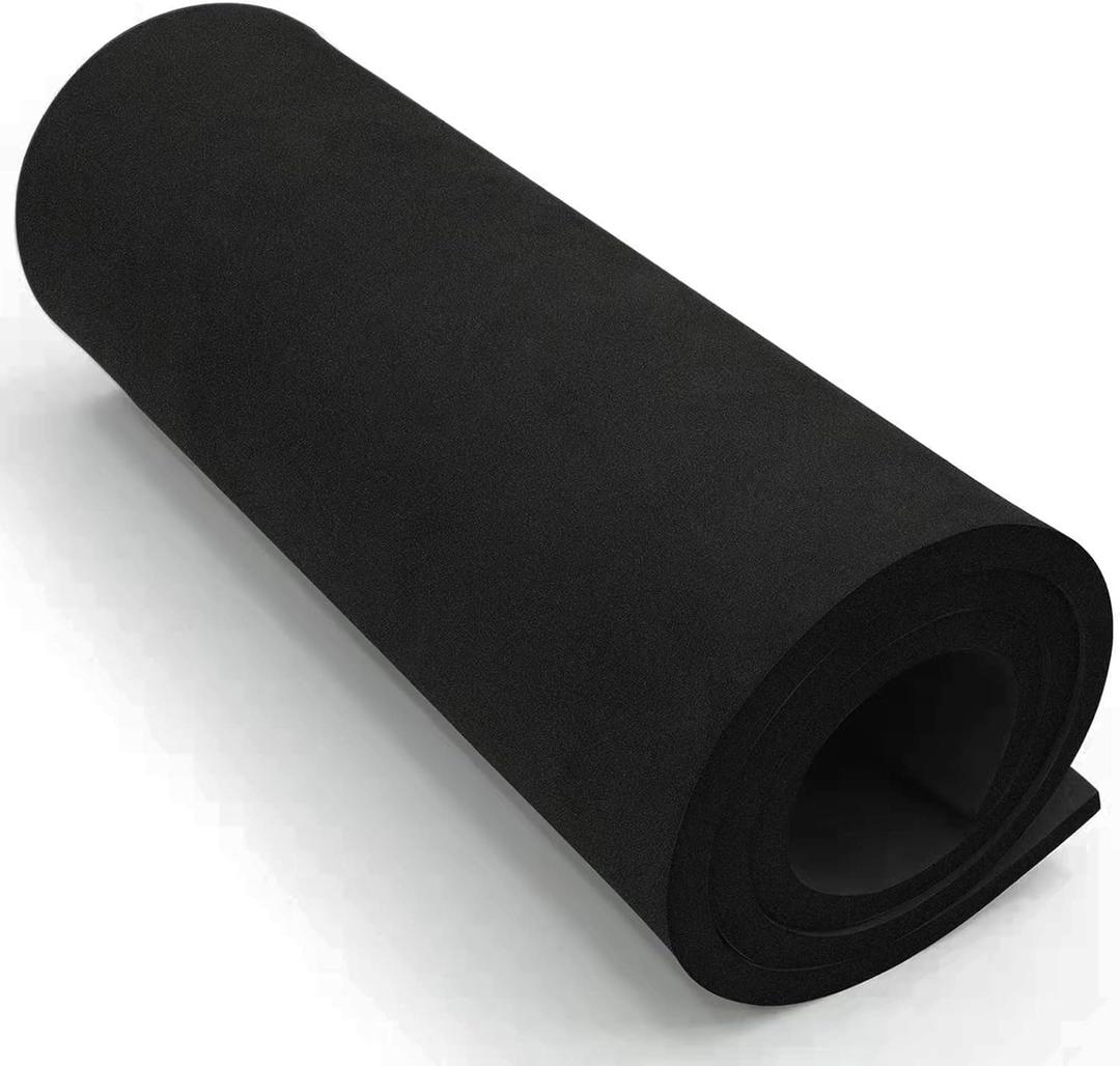 Black Eva Foam Cosplay Sheets roll,Premium eva Craft Foam 10mm Thick,13.9" x 39", High Density 86kg/m3 for Cosplay Costume, Crafts, DIY Projects by MEARCOOH