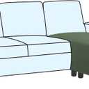 H.VERSAILTEX Ottoman and Sofa Seat Cushion Combined Cover Slipcover Rectangle Sofa Slipcover Fit Length 56'-75' Suitable for L Shaped Seat Cushion Cover or Chaise Part Cover Thick Soft - Bronze Green, Size: XX-Large