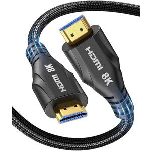 Highwings Long HDMI Cable 20 FT, 10K 8K 4K Ultra HD High Speed 2.1 HDMI Cable 48Gbps Braided Cord-4K@120Hz 8K@60Hz, DTS:X, HDCP 2.2&2.3, Dynamic HDR 10 Compatible with Roku TV/PS5/HDTV/Blu-ray