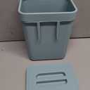 1.3 Gallon Small Trash Can with Lid - Countertop Food Waste Bin, Kitchen Hanging Trash Can for Cabinet Door/Under Sink, Small Garbage Can for Desk, 5L(Subtle Blue)