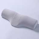 MYADDICTION Raised Center Cervical Support Pillow Curved Body Ergonomic Neck Pillow for Sleeping, Resting, Light Gray, Ice Silk