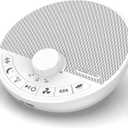 Portable White Noise Sound Machine with 18 Sleep Sounds, Battery Powered Bluetooth Function Knob Volume Control Sleep Timer, Travel White Noise Machine for Sleeping Adults Baby(White)
