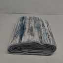 KOZYFLY Modern Abstract Hallway Runner Rug, 2.6x10 Washable Rug Runner Non-Slip Soft Striped Kitchen Runner Rugs, Print Distressed Blue Carpet Runner for Entryway Bathroom Laundry Room Foyer