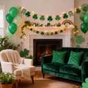 2 x Yookat St. Patricks Day Shamrock Green Pillow Covers 17.72x 17.72Inch Set of 2 Soft Lucky Clover Throw Pillowcase for St.Patricks Day Home Bed Sofa Couch