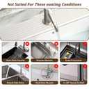 Fast Drying Faucet Mat for Kitchen Sink - 24 Inch Diatomite Quick Dry Stone Faucet Mat with Raised Feet for Kitchen Sink Splash Guard, Bathroom Stone Tray Counter Prevents Moisture Buildup