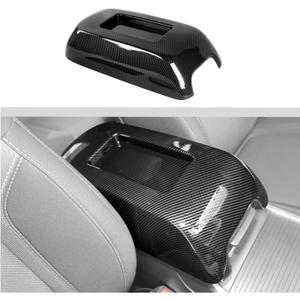 JWWY Center Console Armrest Cover for 20112025 Dodge Charger & Chrysler 300C, Armrest Pad Cover Case, Interior Accessories, Carbon Fiber ABS