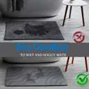 Stone Bath Mat Quick Drying Diatomaceous Earth Bath Mat Non Slip Shower Mat Super Absorbent Stone Bath Mats for Bathroom, Floor, Kitchen Counter, Easy to Clean (23.6 X 15.3, Gray)