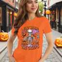 Womens Halloween Shirt Hocus Pocus Shirts Sanderson Witch Broom Graphic Tshirt Raglan Color Block Tops (XL)