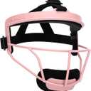 Dinictis Softball Face Mask, Lightweight, Comfortable, with Wide Field Vision, Durable and Safe Face Guards, Premium Protective Softball Fielder's Mask (Pink)