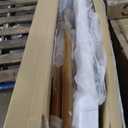 Wood Bed Frame with Upholstered Headboard Wooden Platform with Silent Slat Support Mattress Foundation No Box Spring Needed, Easy Assembly (Full, Oat)