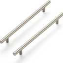 Ravinte 4 Pack 10 Inch Cabinet Handles Brushed Nickel Stainless Steel Cabinet Handles Kitchen Cupboard Pulls 7-1/2" Hole Center