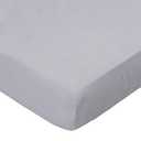 SheetWorld Fitted Bassinet Sheet Compatible with Nuna Mixx 1229  100% Cotton Woven, Smooth & Durable, Secure Fit, Machine Washable, Made in USA  Solid Grey