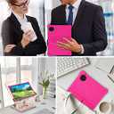 ATOOZ for DOOGEE Tab A9 Case 10.1 Inch 2025,Soft Silicone Kids Case for DOOGEE Tab A9 Pro 10.1 Tablet with PC Stand (Rose Red)