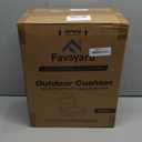 Favoyard Outdoor Seat Cushion Set 22 x 24 Inch Waterproof & Fade Resistant Patio Furniture Cushions with Removable Cover Deep Seat & Back Cushion with Handle and Adjustable Straps for Chair Sofa Couch (Beige)