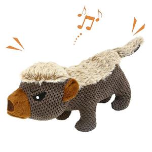IOKHEIRA Dog Plush Toys for Aggressive Chewers, Indestructible Dog Squeaky Toys with Crinkle Paper, Durable Teething Chew Toys for Medium and Large Breed