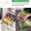Taiuloo 3 Pack Stackable Refrigerator Organizer Bins with Pull-Out Drawer, Clear BPA-Free Food Storage Containers for Fridge Freezer, Kitchen Pantry Cabinet & Bathroom Vanity Organization
