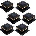 MAGGIFT 6 Pack Solar Post Lights, 15 Lumen Outdoor Post Cap Light for Fence Deck or Patio, Solar Powered Caps, Warm White High Brightness SMD LED Lighting, Lamp Fits 4x4, 5x5 or 6x6 Wooden Posts