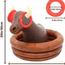 Inflatable Water Bull Ice Bucket with Rings Toss,Bull Cooler Beverage Serving Container Christmas Decorations Party Supplies for Beach Pool Barbecue Camping Interactive Gamesch