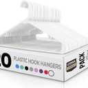 Utopia Home Plastic Hangers 20 Pack - Space Saving Clothes Hanger - Durable & Strong Closet Organizers and Storage with Built-in Strap Hooks - Essential for Shirts, Pants, Skirts & Coats (White)