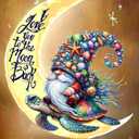 4 x 5D Diamond Painting Kits for Adults Moon Gnome Diamond Art Kits for Adoults DIY Full Round Paint with Diamond Art Dots Moon Turtle Gem Art Painting Crafts for Home Wall Decor 11.8x15.7inch