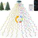 400 LEDs Christmas Tree Lights,LED Christmas Lights with 17 Light Modes ,Timer& Memory Function,Remote & APP Control,16 Strands 6.6FT String Light for Wedding,Home Party,Xmas Tree Decor,Multicolor