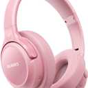Bluetooth Wireless Headphones Over Ear,BERIBES 65H Playtime and 6 EQ Music Modes with Microphone, HiFi Stereo Foldable Lightweight Headset, Deep Bass for Home Office Cellphone PC Etc.(Pink)