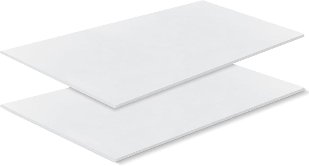 Frienda 2 Pack 100" x 80" x 0.2"Upholstery High Density Craft Sheets Cushion Foam Replacement Rectangle Cut to Size Cushion Chair Padding, Suitable for Shipping, Packing, Mailing, DIY, Cosplay (White)