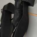 Coutgo Womens Chunky Low Heels Closed Square Toe Ankle Strap Pumps Wedding Prom Dress Shoes (7.5, Black)