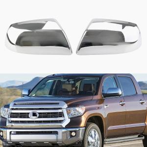 AUCERAMIC Chrome Mirror Covers Caps Fit for 2007-2019 Toyota Tundra 2008-2014 Toyota Sequoia