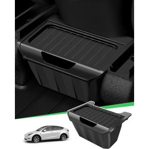 Zanch Tesla Trash Can, Multi-Use & Easy to Clean, Rear Center Console Organizer Designed for Model Y (2020-2025), Tesla Model Y Accessories 2025 [Not fit for New Model Y Juniper] - Hinged Lid