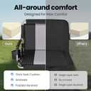 HIGH POINT SPORTS Foldable Stadium Seat Portable Folding Stadium Chairs Padded Bleacher Seat Cushion Bleacher Chair with Armrest and Cup Holder, 21.2 inches x 17.3 inches x 17.3 inches