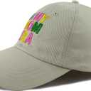 Mama Hats for Mothers Day or Mom Birthday Gifts, Funny Adjustable Embroidered Womens Baseball Cap for New Mom (Beige)