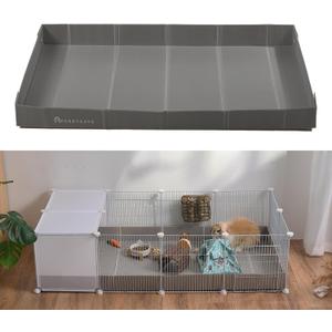 Corrugated Plastic Guinea Pig Cage Liner 55x28x3.9inch for 4x2 14inch Panels Grids Rabbit CNC Cage Liner