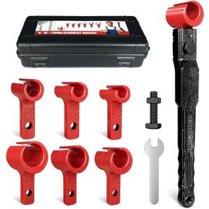 Door Hinge Adjustment Tool Kit Multi-Size Hinge Gap Adjusting Wrench with Rubber Handle Heavy Duty Painted Steel for Residential and Commercial