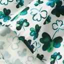 Noubeau Infant Baby Girl St.Patrick's Day Dress Ruffle Long Sleeve Romper Top Lucky Clover Print Skirt Outfits+Headband(Green-1,9-12 Months)