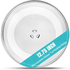 12.75" 1B71961F Microwave Glass Plate Replacement by AMI PARTS Fit for G.E Whirl-pool Microwave Glass Turntable Plate Replaces 1B71961E 1B71961H