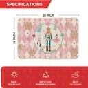 Artoid Mode Pink Diamond Plaid Nutcracker Christmas Doormat, Winter Home Decor Low-Profile Door Mat Floor Mat 24x35 Inch