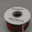 HATIANGE Christmas Wired Edge Plaid Ribbon Red Green Gold Gingham for Christmas Tree Wreath Gift Wrapping, Crafts, and Decorations 2.5" X 11Yards