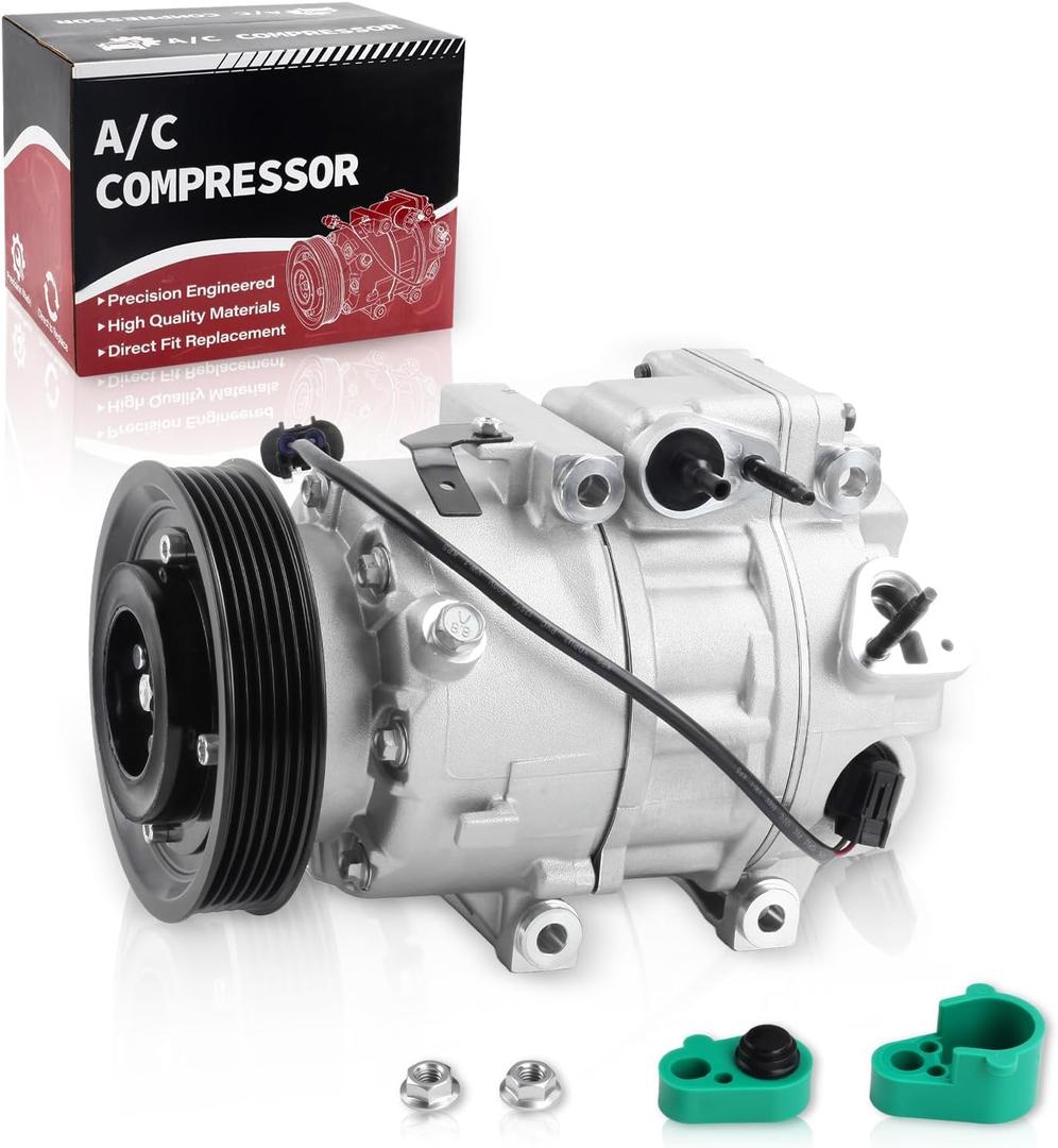 Air Conditioner AC Compressor with Clutch Compatible with Sorento 2.4L 2012-2014, Santa Fe Sport 2.0L 2.4L 2013-2018 with VS18E compressor Replace 977011U500, 977011U500RU
