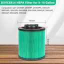 2 Pack DXVC6914 Premium HEPA Cartridge Vaccum Filter Compatible with DEWALT 9-16 Gallon Wet/Dry Vacuum, with 3 Pack DXVA19-4101 High Efficiency Replacement Filter Bags for DEWALT