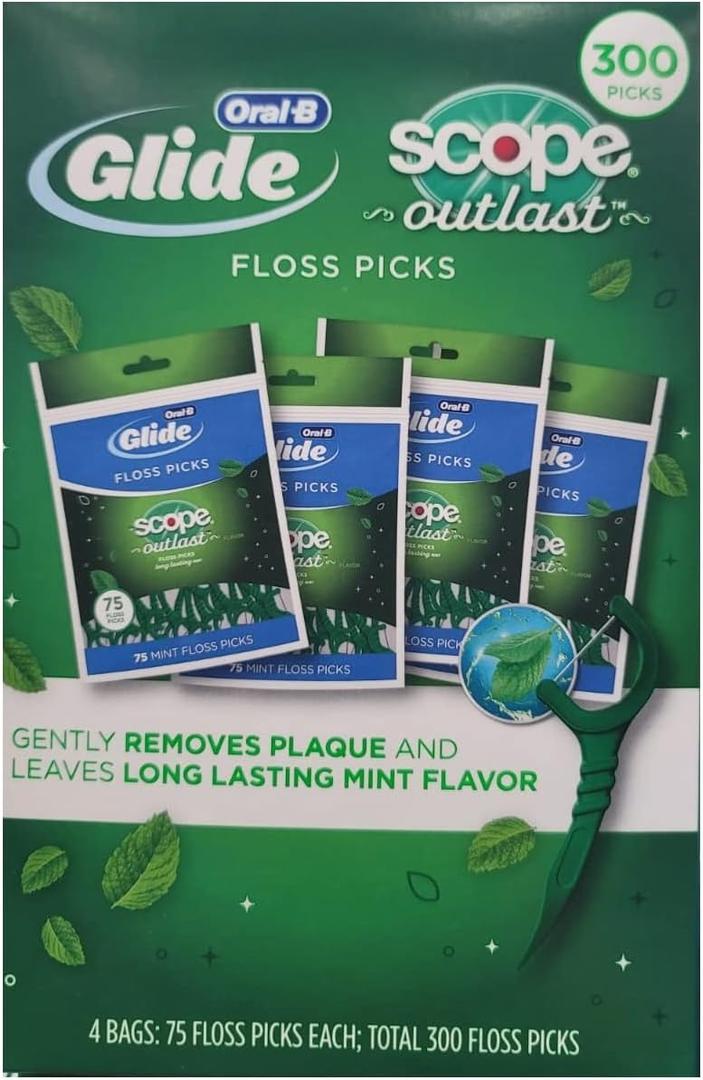 Oral-B Glide Floss Picks with Scope 300CT
