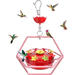 Wide-Mouth Hummingbird Feeder with Built-in Ant Moat  Easy Refill & Clean, Outdoor Decorative Feeder for Gardens & Patios
