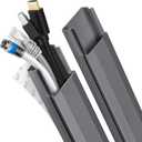 62.8in TV Cable Hider - Cord Hider Cable Management Wall, Cable Raceway Grey Wire Hider, Paintable Cable Concealer for Wall Mounted TV, Wall Wire Covers for Cords, 4* L15.7in *W1.2in *H0.59in