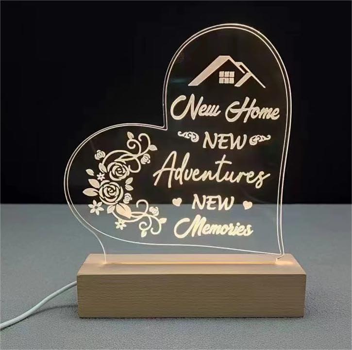House Warming Gifts Dimmable Night Light Unique Housewarming Gift Idea for New Home Apartment Newlywed Couple Realtor Closing Gifts Family Friends Women Men