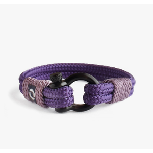 Mens Rope Bracelet - Stainless Steel Black Shackle, Extremely Durable and Scratch Resistant Waterproof Paracord, Handmade, Nautical Wristband for Men B-10-8