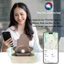 Air Tracker Tags-2 Pack [Apple MFi Certified] (iOS Only), Smart Bluetooth Tracker, Compatible with Apple Find My, Item Locator for Keys, Luggage, Wallet, Suitcase, Bags, IP67 Waterproof (White)