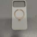 TORRAS Q3 Silicone for iPhone 17 Pro Max Case Stand, Fit for MagSafe, Liquid Silicone Soft Cozy Grip, 360 Spin Magnetic Stand, Camera Control, Protective for iPhone 17 Pro Max Phone Case, Ivory Gold