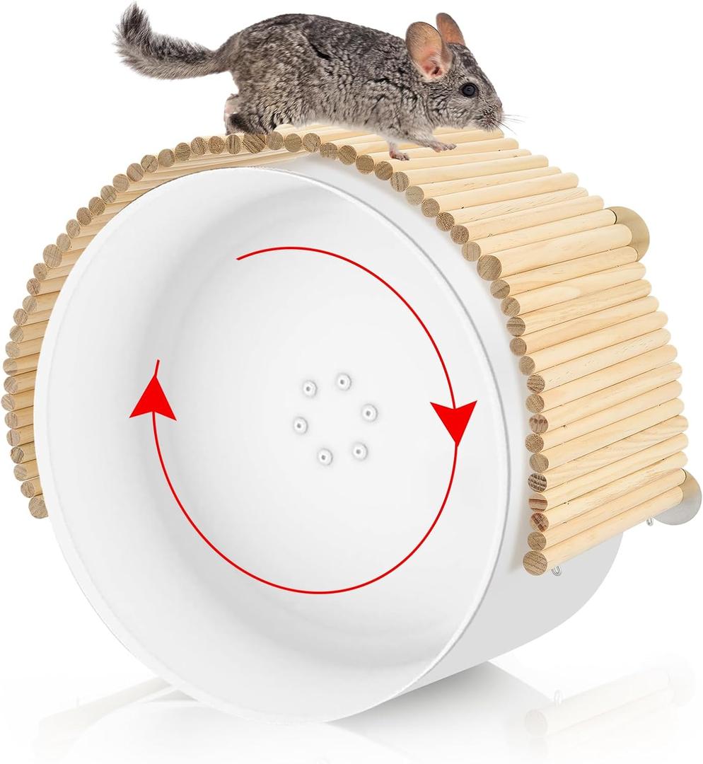 Geelin Chinchilla Running Wheel Fence, Chinchilla Natural Birch Wood Flexible Platform Toy, Climbing Toys for Guinea Pig Rabbit Hamsters Gerbils Rat and Other Small Animals Cage Accessories